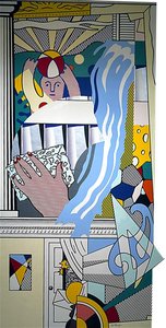 Mural With Blue Brushstroke — Roy Lichtenstein