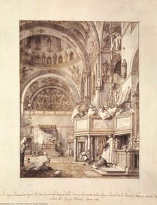 San Marco: The Crossing And North Transept, With Musicians Singing — Canaletto