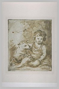 St. John The Baptist With A Lamb — Bartolomé Esteban Murillo