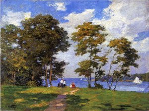 Landscape By The Shore Aka The Picnic — Edward Henry Potthast
