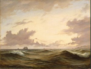Seascape — Anton Melbye (daniel Herman Anton Melbye), Romanticism