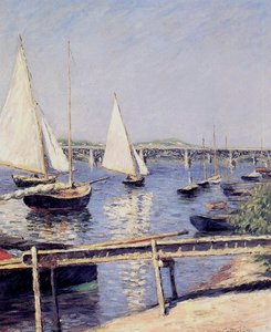 Sailboats In Argenteuil — Gustave Caillebotte, Impressionistic Landscape