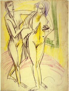 After The Bath — Ernst Ludwig Kirchner, German Expressionism
