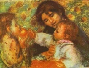 Gabrielle With Renoir's Children — Pierre-auguste Renoir, Impressionism