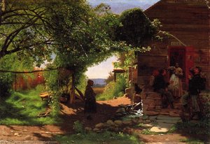 Union Soldiers Accepting A Drink — Jonathan Eastman Johnson