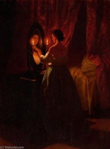 Woman At A Mirror