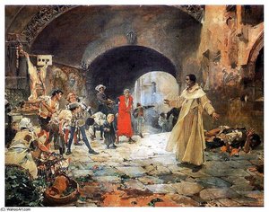 El Padre Jofre Protegiendo A Un Loco — Joaquín Sorolla Y Bastida
