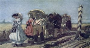 Journey Of The Quarterly Family On A Pilgrimage. Sketch — Vasily Grigoryevich Perov