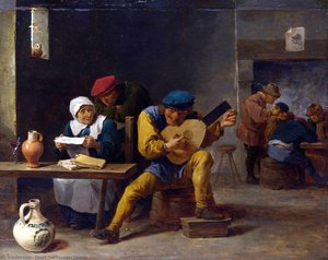 Peasants Making Music In An Inn — David Teniers The Younger, Genre Painting