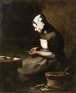 Shucking Oysters — Theodule Augustine Ribot