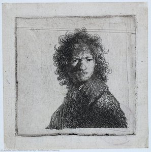 Self Portrait, Frowning — Rembrandt Van Rijn