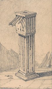 An Ancient Alms Box, Walsingham Church, Norfolk — John Sell Cotman