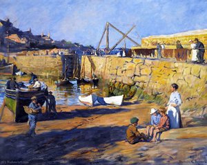 Low Tide At Mousehole — Elizabeth Adela Stanhope Forbes