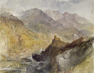 Chatel Argent, In The Val D'aosta, Near Villeneuve — Joseph Mallord William Turner, Romanticism