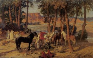 An Arab Encampment — Frederick Arthur Bridgman, Orientalism