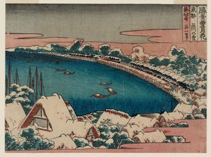 Snow At Shinagawa In Edo — Katsushika Hokusai, Ukiyo-e