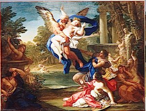 Boree Enlevant Orithyie — Sebastiano Conca, Baroque