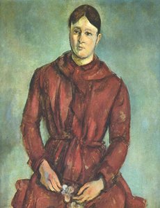 Portrait Of Madame Cezanne In A Red Dress — Paul Cézanne, Post-impressionism