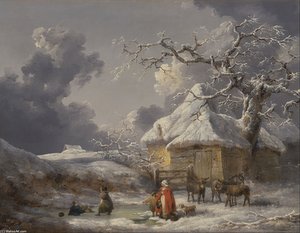 Winter Landscape With Figures — George Morland