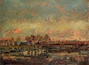 Shore With Birches — Arthur Lismer