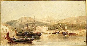 Marine. Vue D'un Port Oriental — Felix Ziem