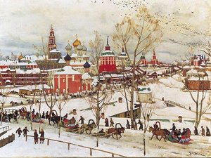 In Sergiyev Posad — Konstantin Yuon