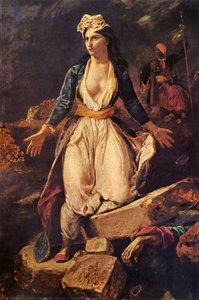 Greece On The Ruins Of Missolonghi — Eugène Delacroix