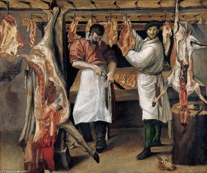 The Butcher`s Shop — Annibale Carracci