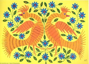 Ukrainian Dancers — Maria Primachenko