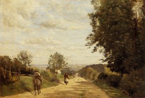 The Sevres Road — Jean-baptiste-camille Corot