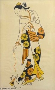 Geisha ^ Cat — Léonard Tsuguharu Foujita