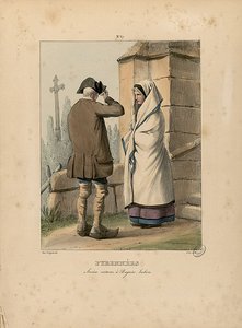 Ancien Costume À Bagnère Luchon — Edouard Pingret