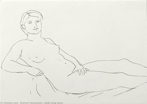 Nude Lying Down — Hryhorii Havrylenko