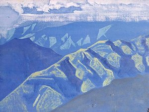 Clear Evening — Nicholas Roerich, Symbolism Landscape