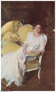 Clotilde Sentada En Un Sof_ — Joaquín Sorolla Y Bastida