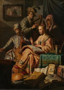 Musical Company, Rembrandt Van Rijn, 1626 — Rembrandt Van Rijn