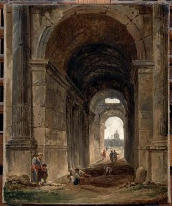 Vue Du Guichet Du Louvre Vers L'institut De France — Hubert Robert