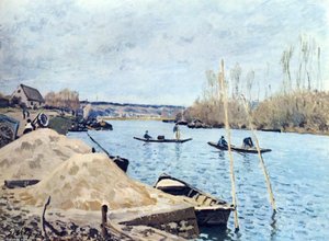 The Seine At Port Marly Sand Piles — Alfred Sisley