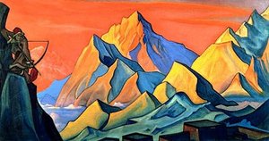Message From Shambhala (arrow-letter) — Nicholas Roerich, Symbolism