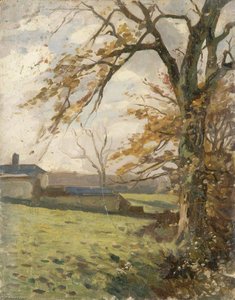 Autumnal Trees And Farm Buildings — Gunning King