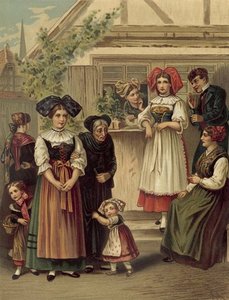 German Costume Elsass Um Strassburg