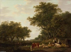 Landscape With A Shepherd — Jacob Van Strij Dordrecht