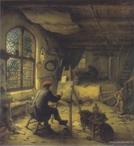 The Painter In His Workshop — Adriaen Van Ostade