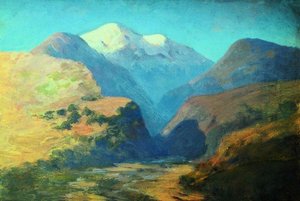 Snowy Mountain Peaks. Caucasus. — Arkhip Ivanovich Kuindzhi, Realism