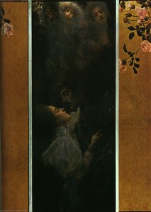 Love, Oil On Canvas, Historisches Muse — Gustav Klimt, Symbolism