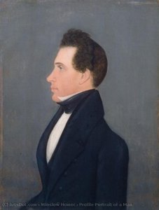 Profile Portrait Of A Man — Winslow Homer