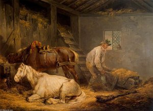 Horses In A Stable — George Morland