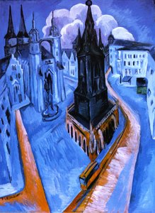 Der Rote Turm In Halle — Ernst Ludwig Kirchner, German Expressionism