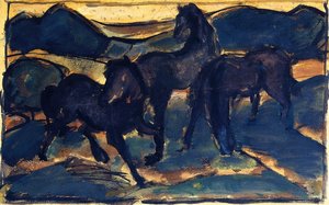 Horses At Pasture I — Franz Marc