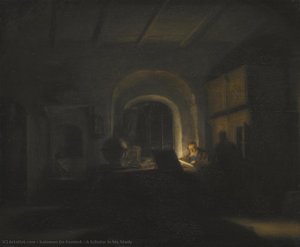 A Scholar In His Study — Salomon De Koninck